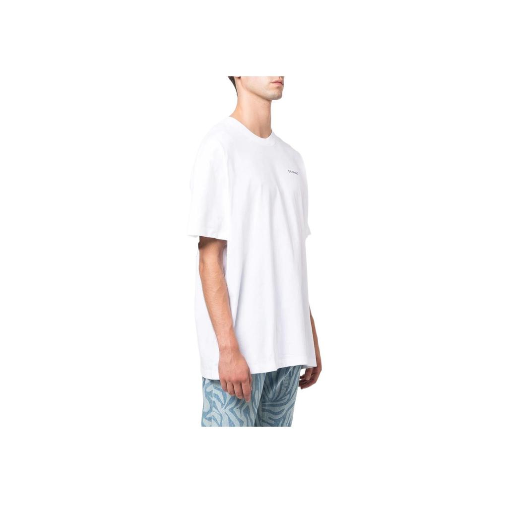 Off-White Футболка с логотипом Arrows Print Tee White для мужчин OMAA038C99JER0080110
