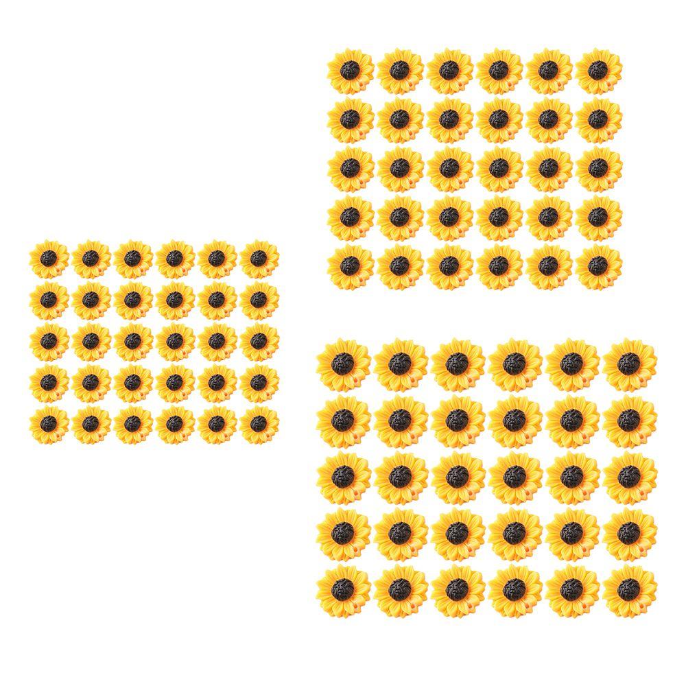 Мини DIY Ремесла Ожерелье Аксессуары для Изготовления Ювелирных Изделий Подвески Подсолнухи Смола Плоская Кабошон Маргаритка