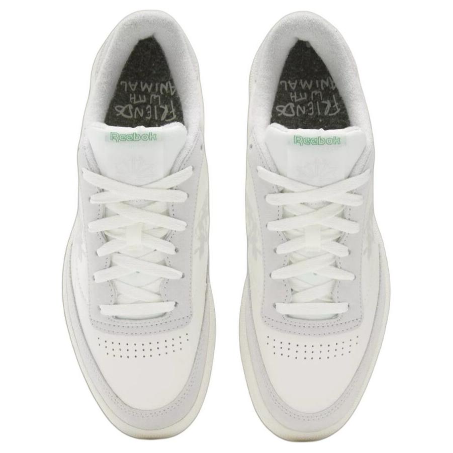 Friends with Animals X Reebok Club C 85 Chalk Glen Green Unisex Sneakers Cream 100207756