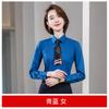 Autumn new business dress shirt non-ironing men's and women's professional wear long-sleeved shirt tooling hotel work clothes
