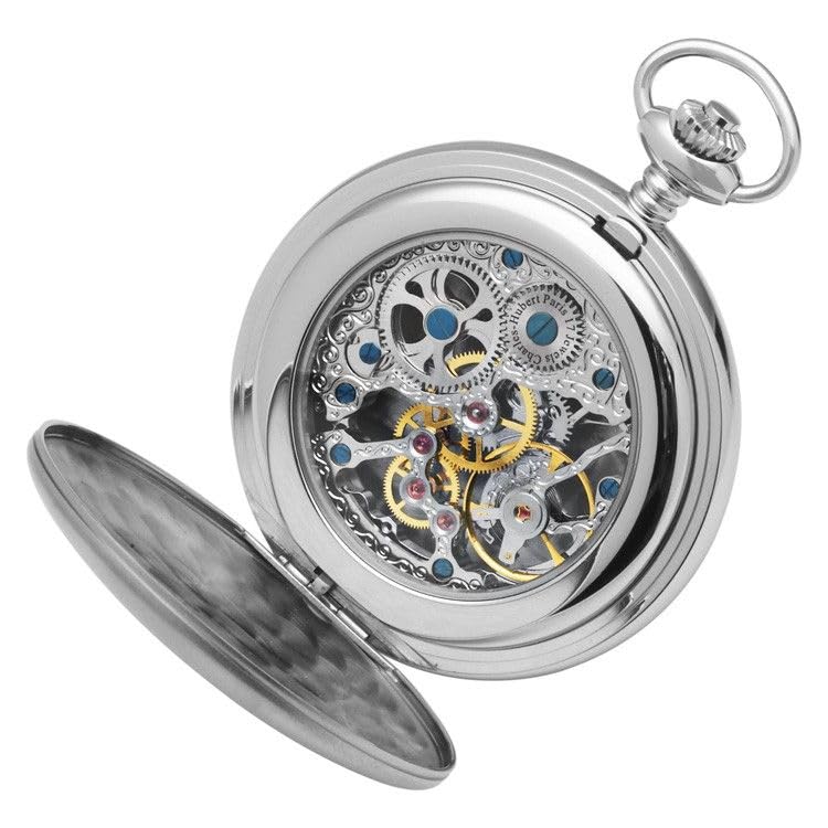 Pocket Watch Mechanical Manual Winding Skeleton [Charles Hubert] 3780-W Men's