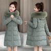 Women's Winter Parka Coat Hooded Korean Version Lady Down Cotton Jacket Warm Temperament Ladies Cotton Padded Outerwear