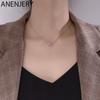 Silver Color Shiny Double Layer Necklace Women Clavicle Chain Sweet And Delicate Romantic Jewelry