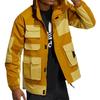 Adidas Originals Clover Contrast Multi-Pocket Hooded Jacket Men Jackets Yellow HC0354