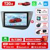 Srnubi for Seat Leon 2 MK2 2005 - 2012 Car Radio Carplay Android Auto Multimedia Video Player GPS Navigation 2 Din UIS7865 8-Core Support Steerin