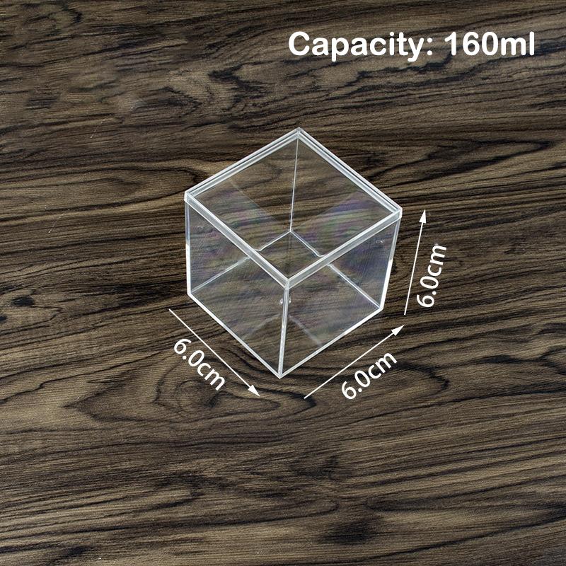 Square High Transparent Plastic Box Betta Breeding Box Mini Candy Packaging Box