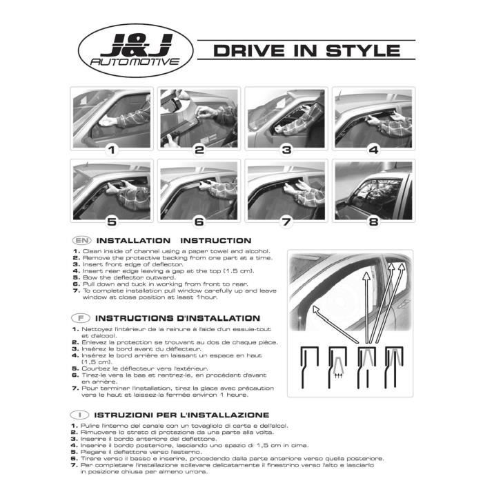 J&J AUTOMOTIVE | Heko Deflecteurs d'air Déflecteurs de Vent Pour Bmw E39 1995-2004
