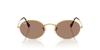 Ray-Ban RB3547 001/1A 51 ОВАЛЬНЫЕ Солнечные очки - Золотая оправа Arista / Светло-фиолетовые линзы