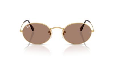 Ray-Ban RB3547 001/1A 51 ОВАЛЬНЫЕ Солнечные очки - Золотая оправа Arista / Светло-фиолетовые линзы