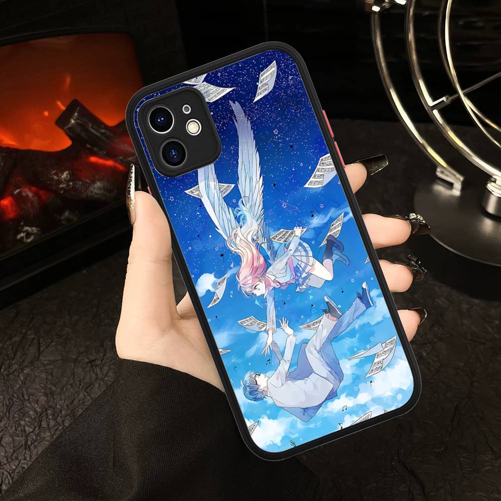 Your Lie In April For IPhone 16 15 14 Plus 13 12 11 Pro Max X XS MAX Translucent Matte Shockproof Cover