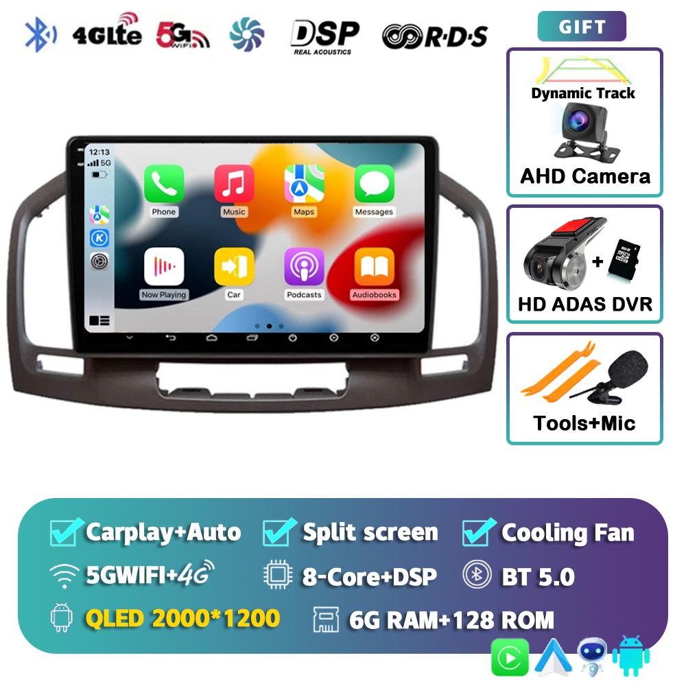 Android 14 Carplay Auto для Buick Regal Opel Insignia 2009 2010 2011 2012 2013 Автомобильный радиоприемник Мультимедийный проигрыватель Стерео GPS WIFI+4G BT