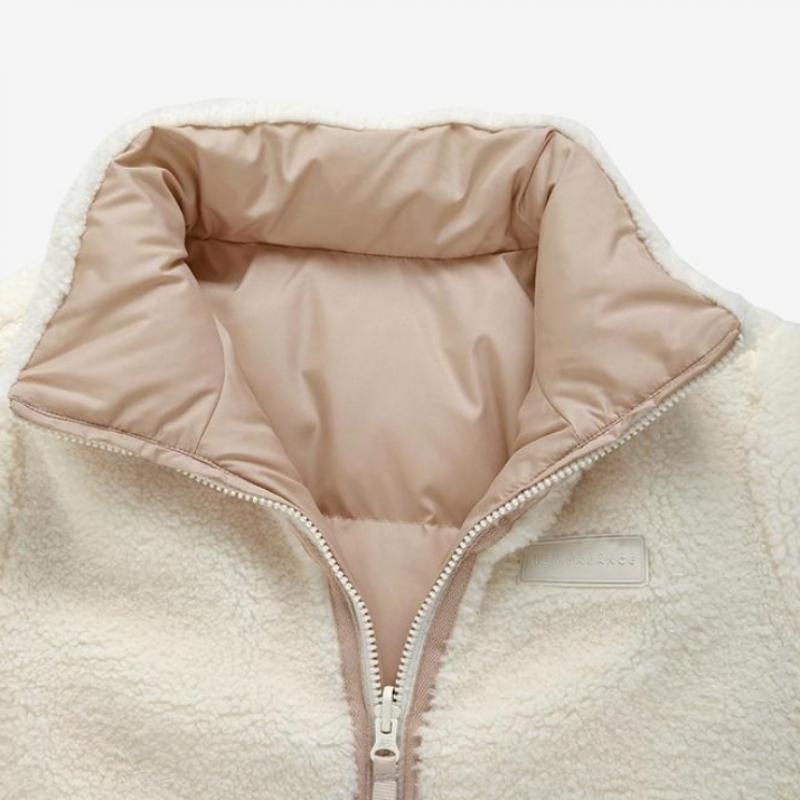 New Balance Женская S двусторонняя флисовая подкладка с двумя сторонами бежевого цвета