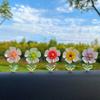 5Pcs Cartoon Car Interior Shaking Head Sunflowers Ornament Decoration with Spring Shake Head Decor Double-sided Tape