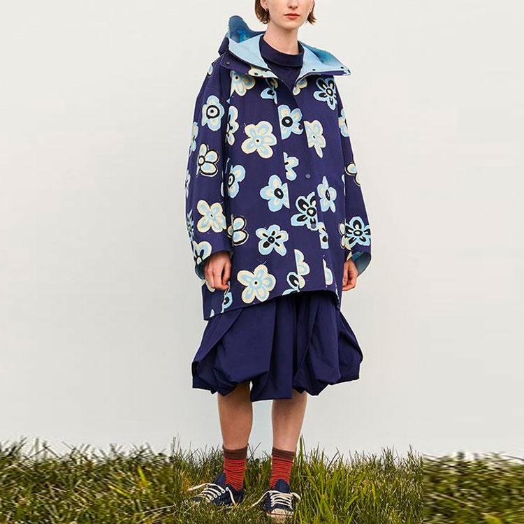 Uniqlo Женское полупальто X MARNI Block Teck (Азия) Цветочный женский стритвир 451545-68