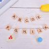 100 шт. деревянных плиток алфавита Scrabble черные буквы и цифры цифровая головоломка