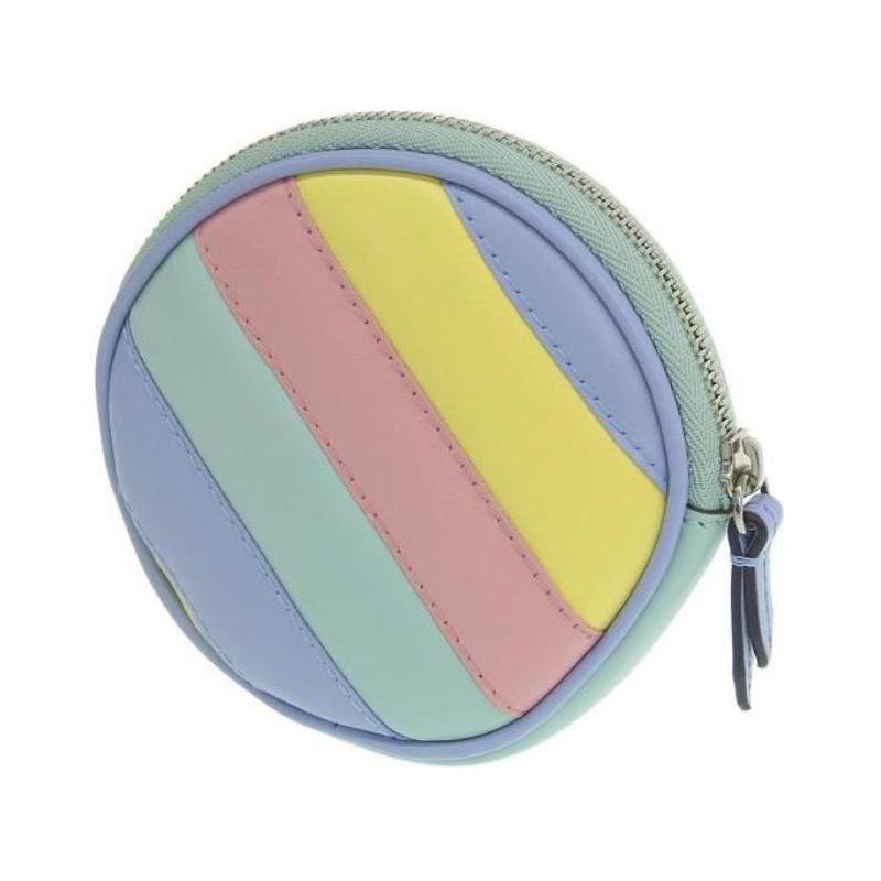 Gucci Double G pattern zipper closure leather wallet women's blue/multicolor