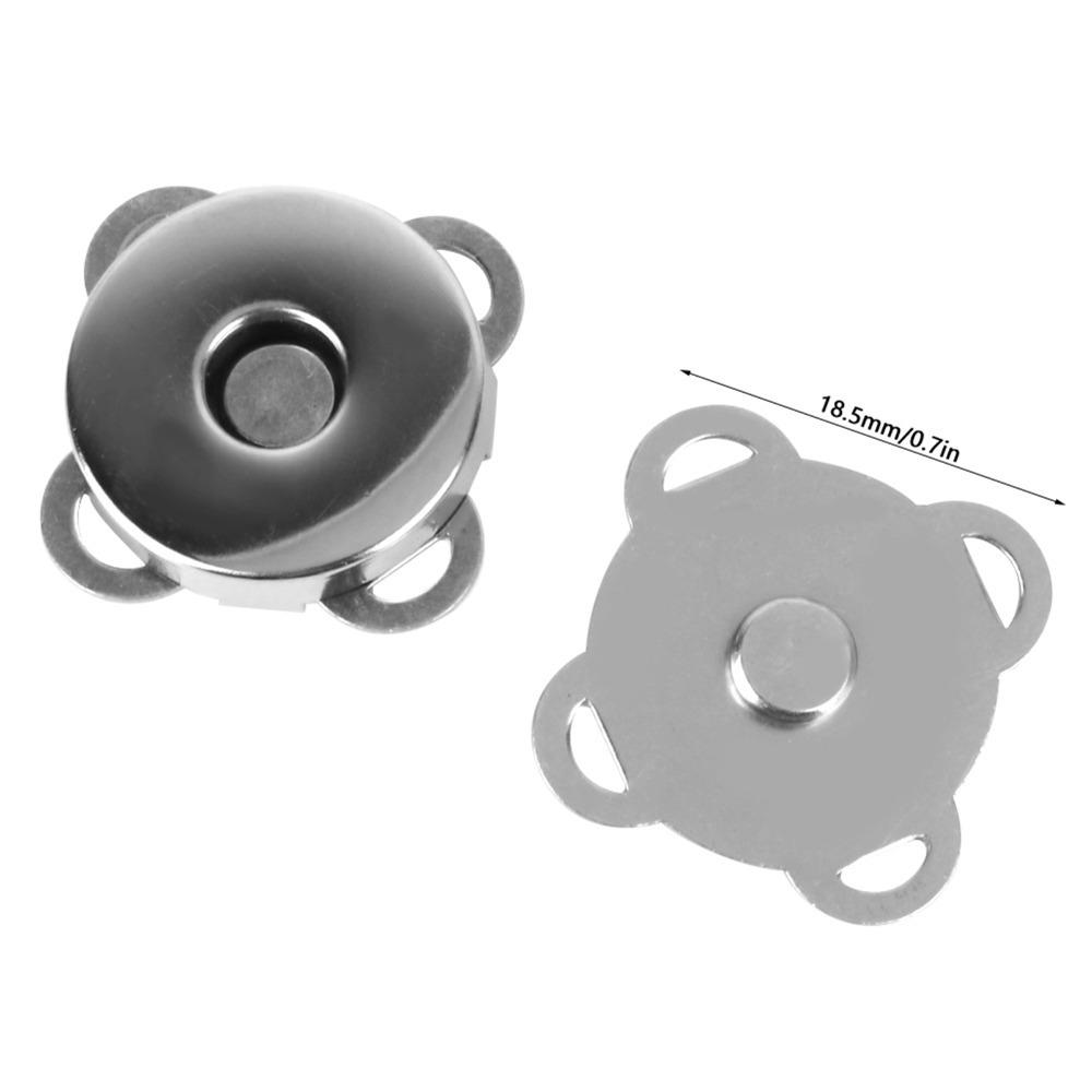 10pcs Bronze Tone&Silver Magnet Buckle 18mm Sew On Magnets Magnetic Snap Fasteners DIY Clothing