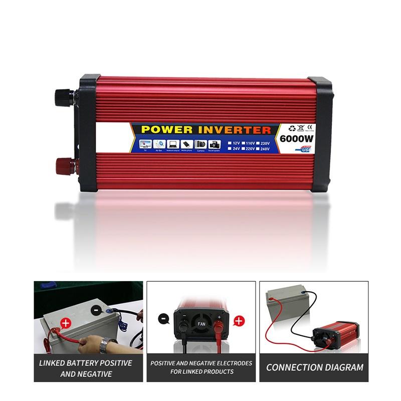 Автомобильные инверторы DC 12/24V в AC 110V/220V, Трансформаторы напряжения, Модифицированная синусоида, Солнечная энергия