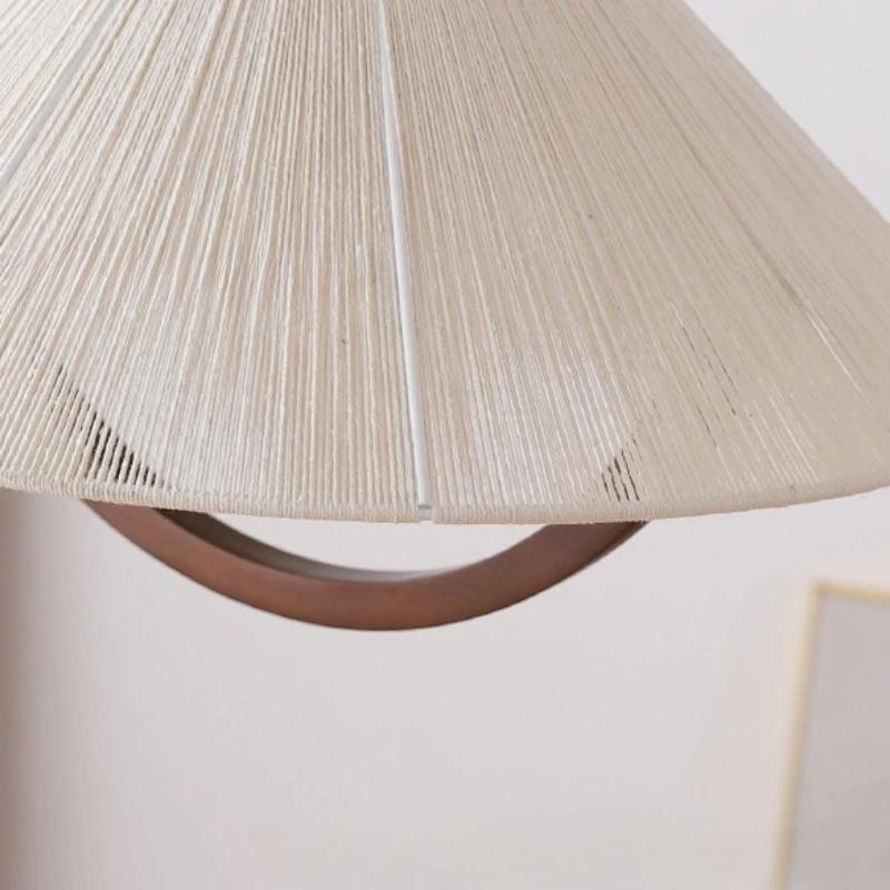 Ретро тканая светодиодная люстра, скандинавская креативная лампа для спальни, столовой, гостиной, винтажные современные длинные полоски, подвесные светильники из веревки