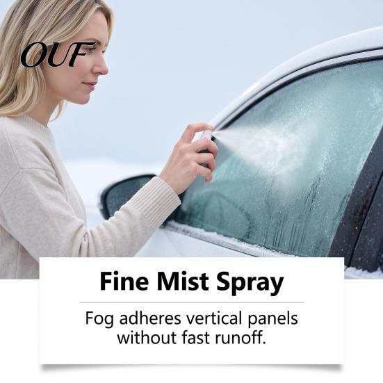 Quick Melt Ice Scraper Alternative Car Melting Spray, 120ml De-Icer for Windshield Windows Mirrors, Winter Care Fast Acting Remover with Trigger
