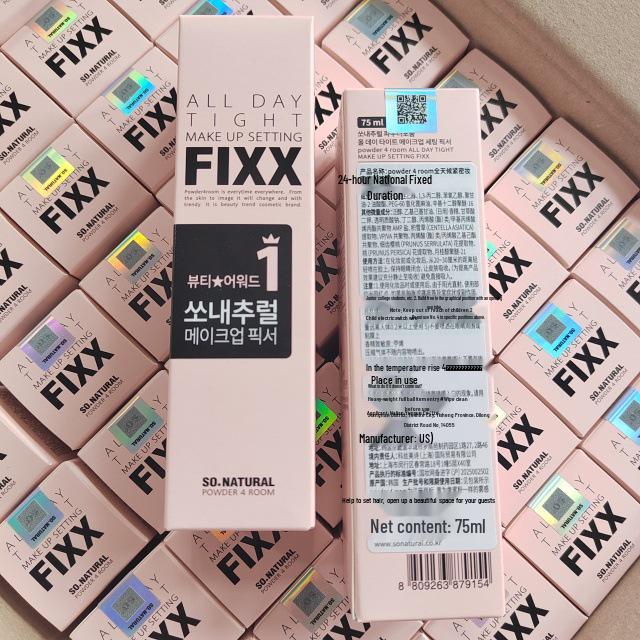 Фиксирующий спрей XXIF для контроля жирности: Стойкая, Не размазывающаяся для Сухой и Жирной Кожи