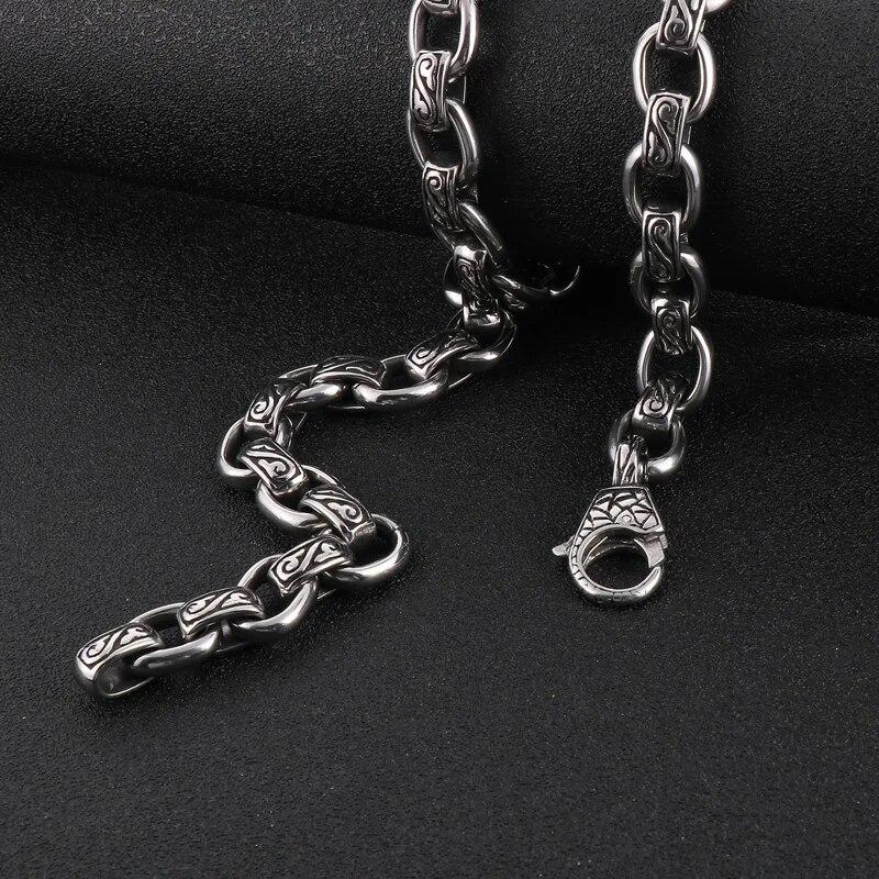 Ожерелье из нержавеющей стали с животным принтом 12 мм для мужчин, очаровательное ожерелье, ювелирные аксессуары