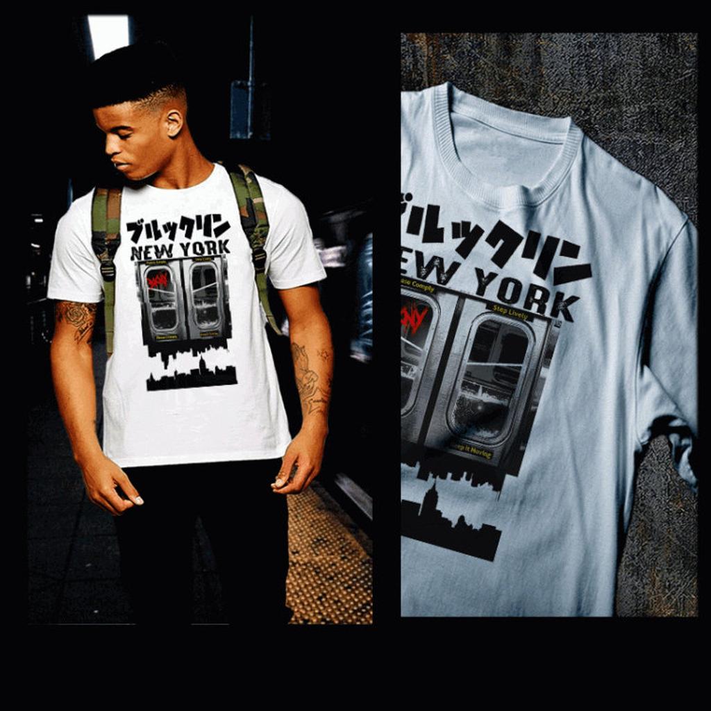 New York City t-shirt welcome to NY Brooklyn, Queens, The Bronx, Staten Island, Harlem, Manhattan, Uptown NYC train