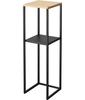 Yamazaki Humidifier Stand, Black, Approx. W25 X D25 X H80cm, Tower, Small ItemPlanter Stand, 5984