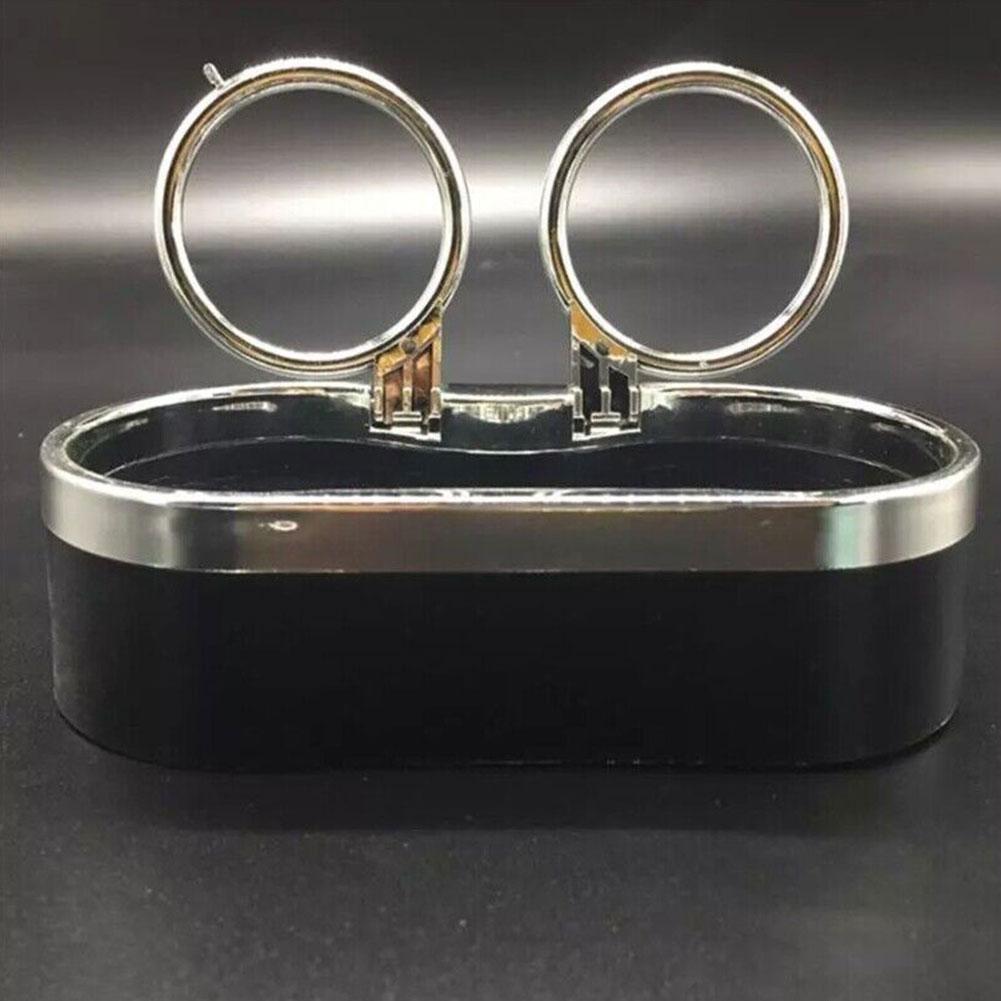 Автомобильный подстаканник с двумя отверстиями для напитков, черный многофункциональный портативный ящик для хранения в автомобиле, подставка для бутылок, аксессуары для интерьера