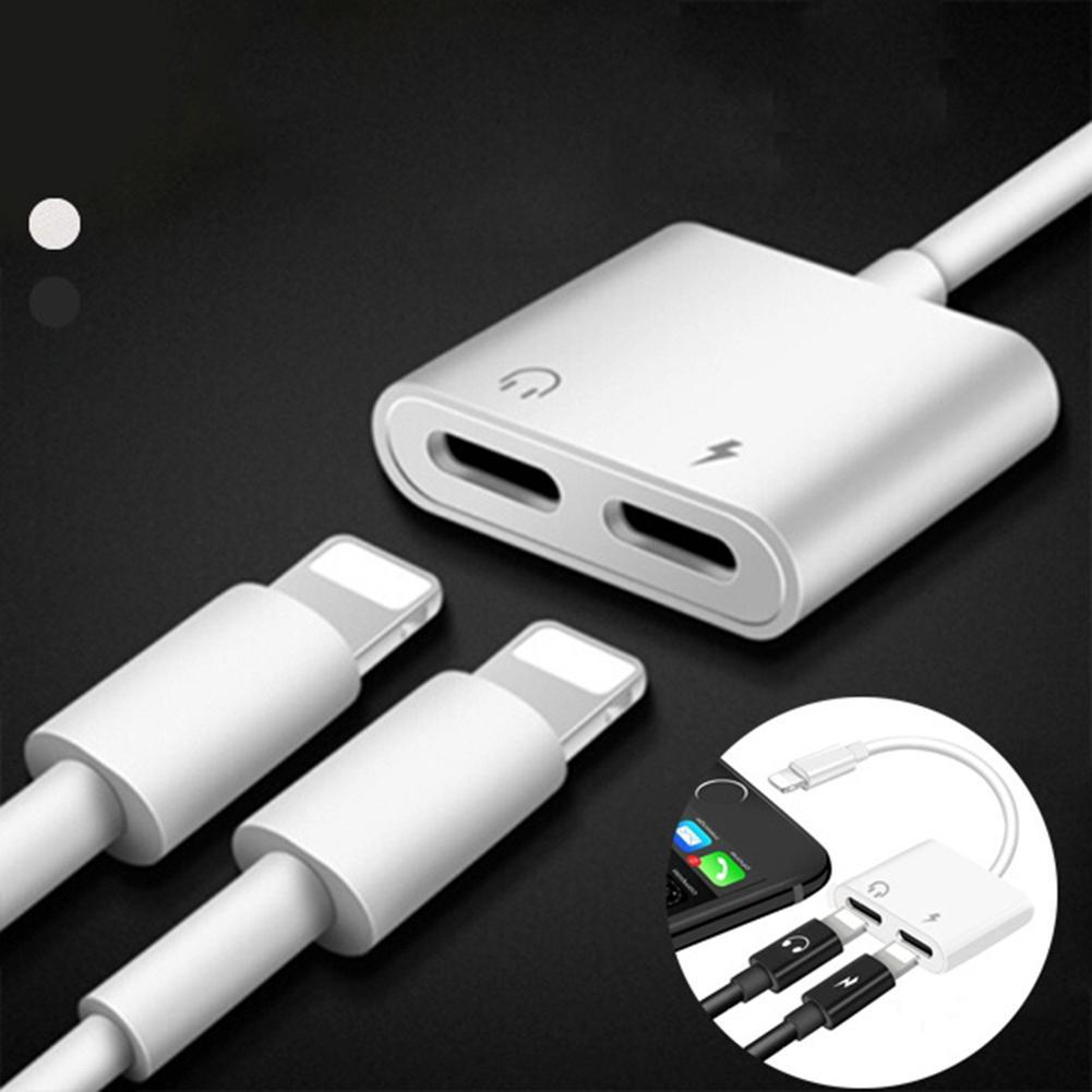 Для Iphone 7 8 X аудио адаптер сплиттер двойной разъем для зарядки наушников/аудио/адаптер для вызовов
