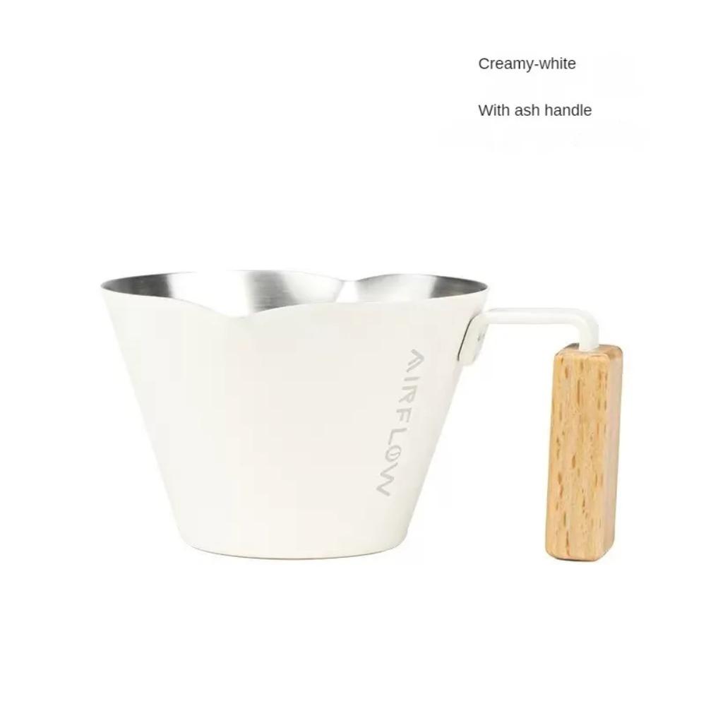 AIRFLOW 100 мл Чашка для экстракции эспрессо 304 Нержавеющая сталь Двусторонняя Домашняя С гравированной меркой Итальянская чашка для эспрессо в унциях Прочная