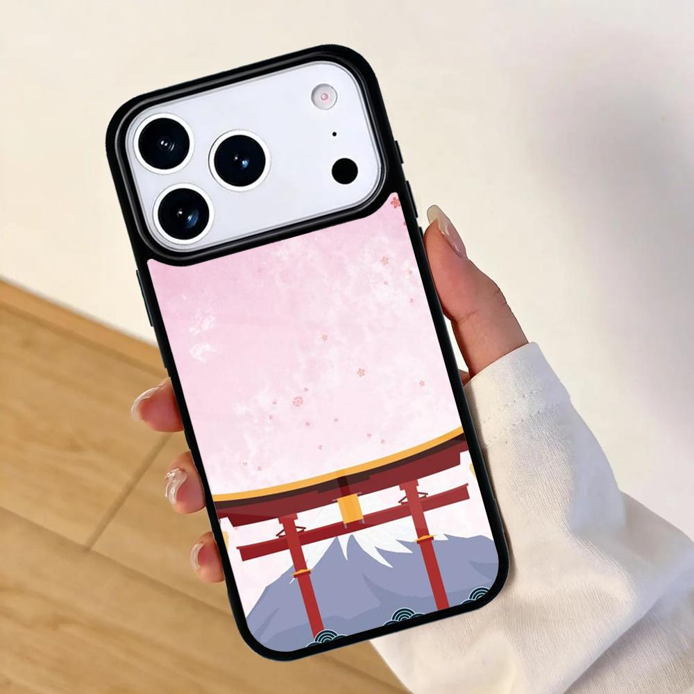 Japanese art Mount Fuji Mobile Phone Case for IPhone 17 AIR 16pro Max 15 14 13 12 11 Bumper Cover