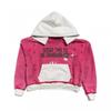 Oversized Hooded Sweatshirt With Rhinestone Letter Print Unisex Streetwear Long Sleeve Pullover