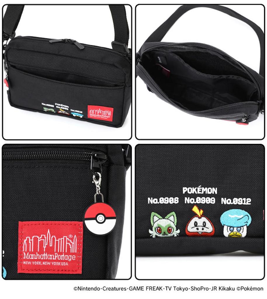 Genuine Product Shoulder Bag Jogger Bag Pokemon Paldea Black [Manhattan Portage] [Official] Ver.2
