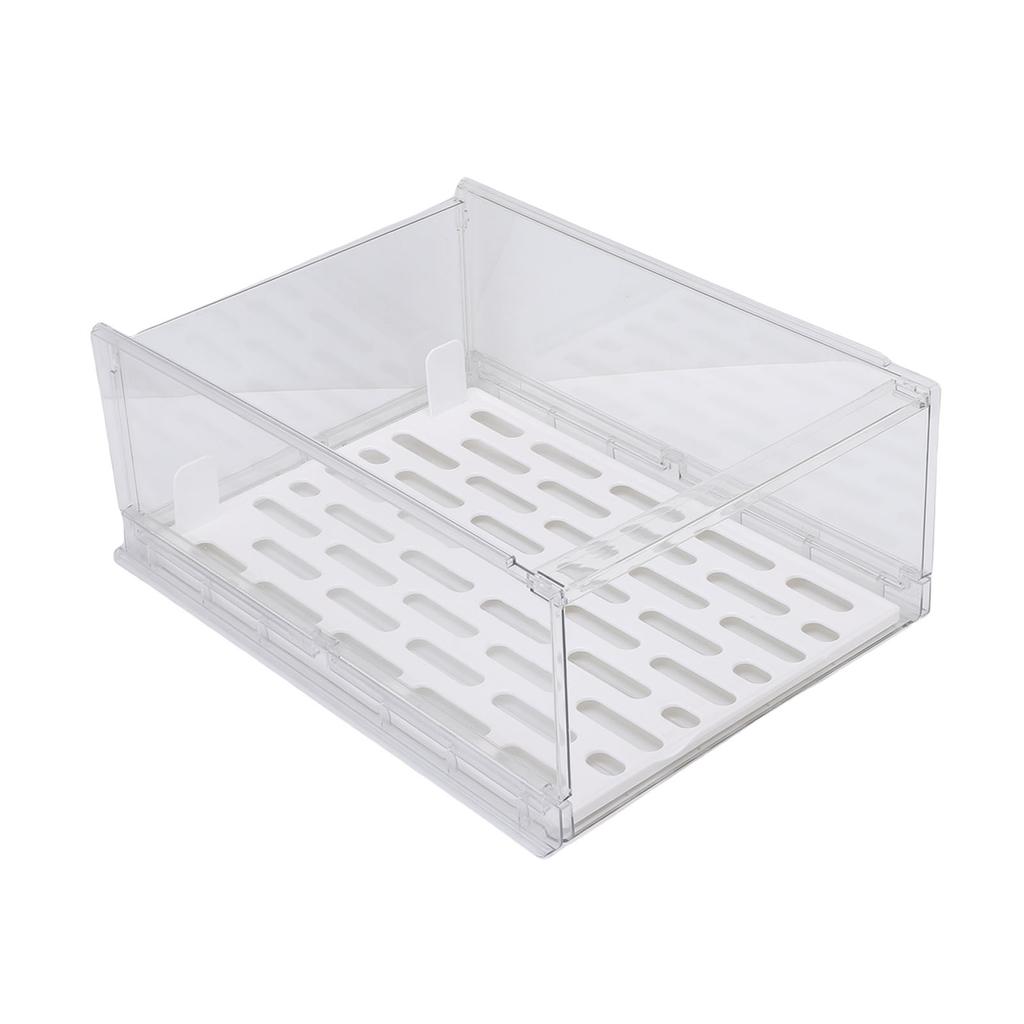 Closet Storage Box PET Stackable Clear Shelf Organizer Drawer Storage Bin for Wardrobe Bedroom Cupboard Kitchen