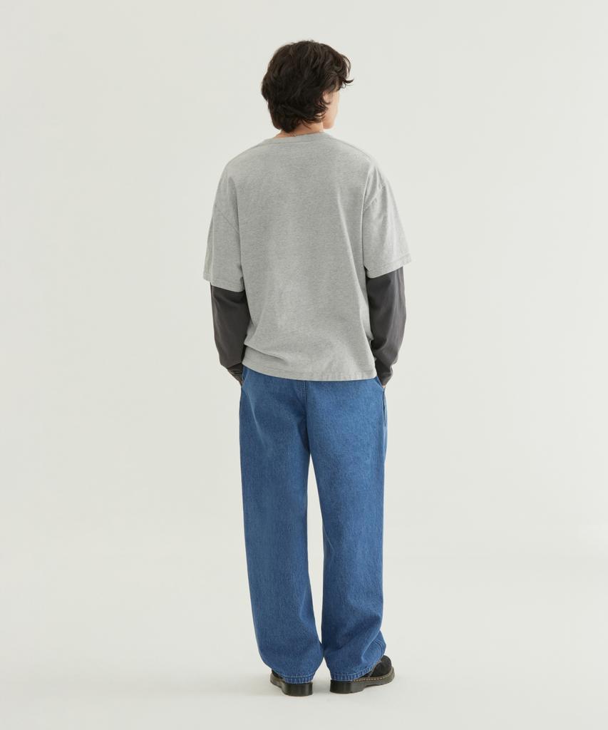 COVERNAT Cordura Semi-Wide Denim Easy Pants Blue