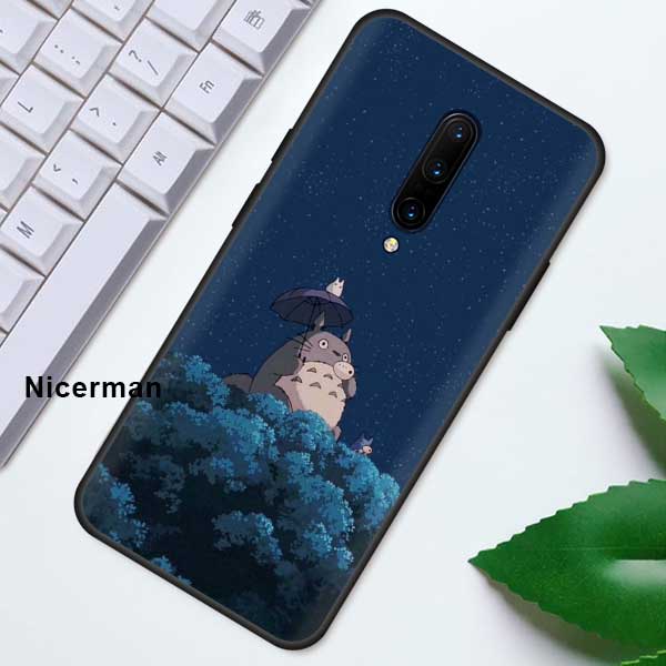 Чехол аниме Studio Ghibli Тоторо для Oneplus 7T 7 8 Nord Pro 5G Z 6 6T One Plus 8 OnePlusNord, черный силиконовый чехол для телефона