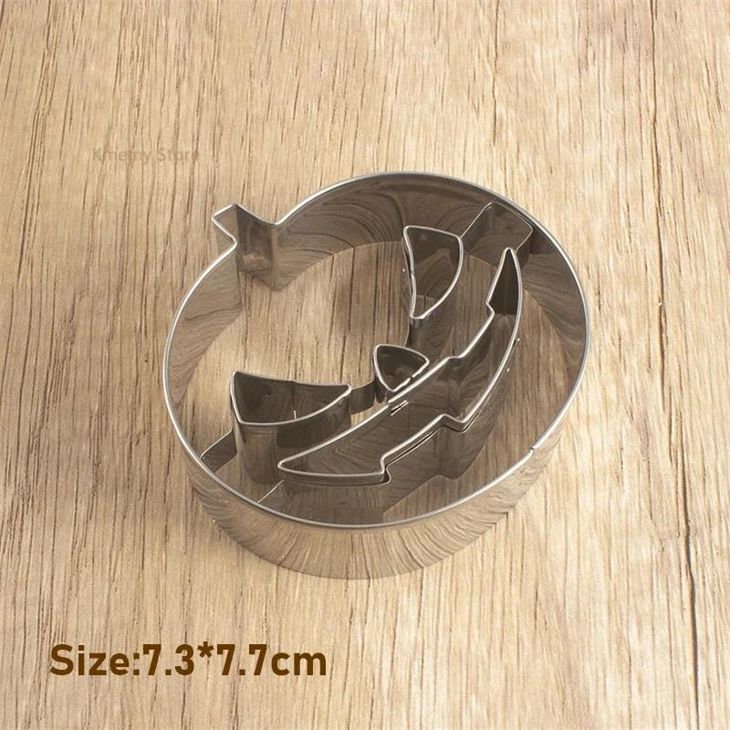 Halloween Cookie Mold Sugar Flipping Cookie Mold Stainless Steel Skull Pumpkin Cookie Cutting Cake Mold Baking Utensils