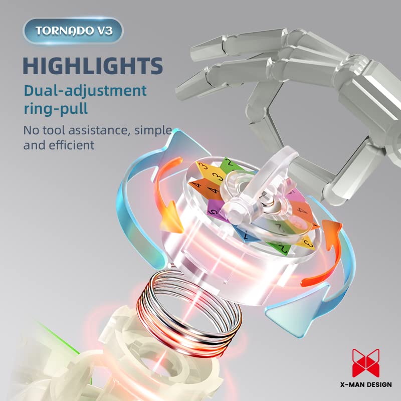 Bucubke QY Tornado V3 M 3x3 Магнитный магический куб-головоломка без наклеек Магический куб Tornado V3 M 3x3x3 Магнитный магический куб Магнитная скоростная игрушка (2022