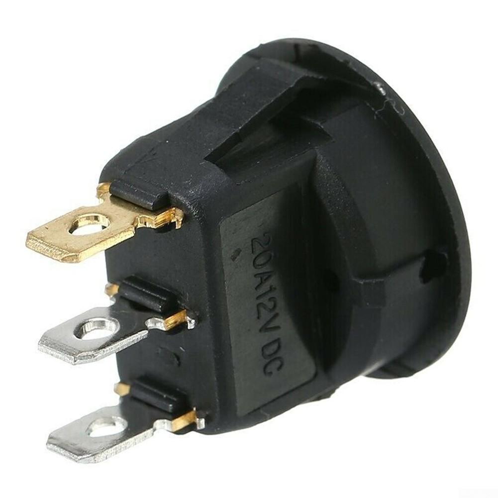 Черный Красный DC 12V 20A Переключатель Круглый 12V Красный Светодиод 23 мм