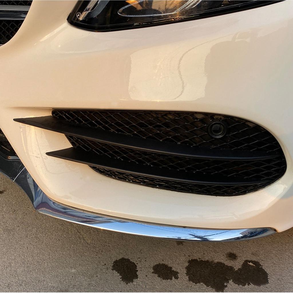 Fog Light Grille Front Bumper Fog Lamp Grille Replacement for  C Class W205 C205 S205 AMG Line 2015‑2018