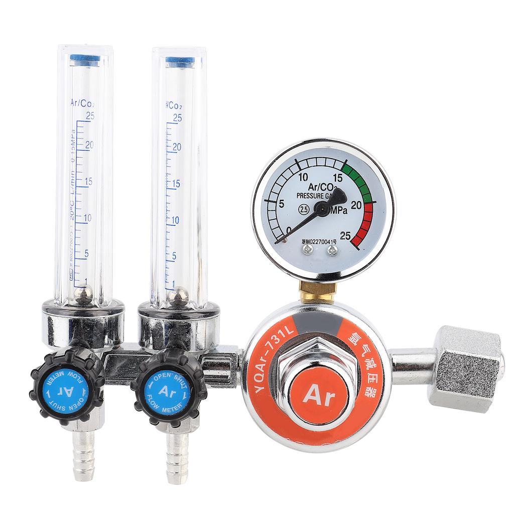 Argon Pressure Regulator Zinc Alloy Double Tube Female Thread G58in Welding Equipment