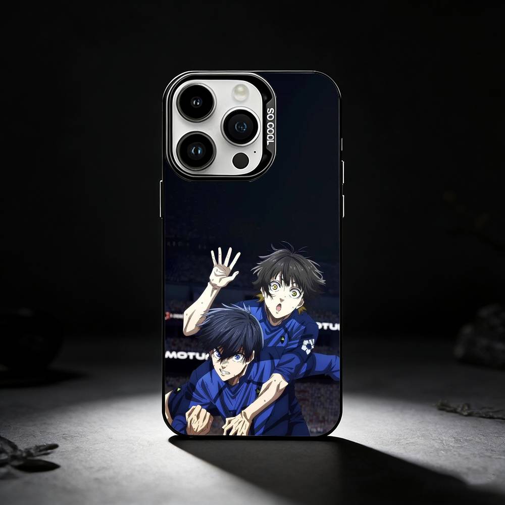 Чехол для телефона с аниме Blue Lock Для iPhone 17,16,15,14,13,12,11 Plus,Pro Max,XS,Цветной серебристый чехол для телефона