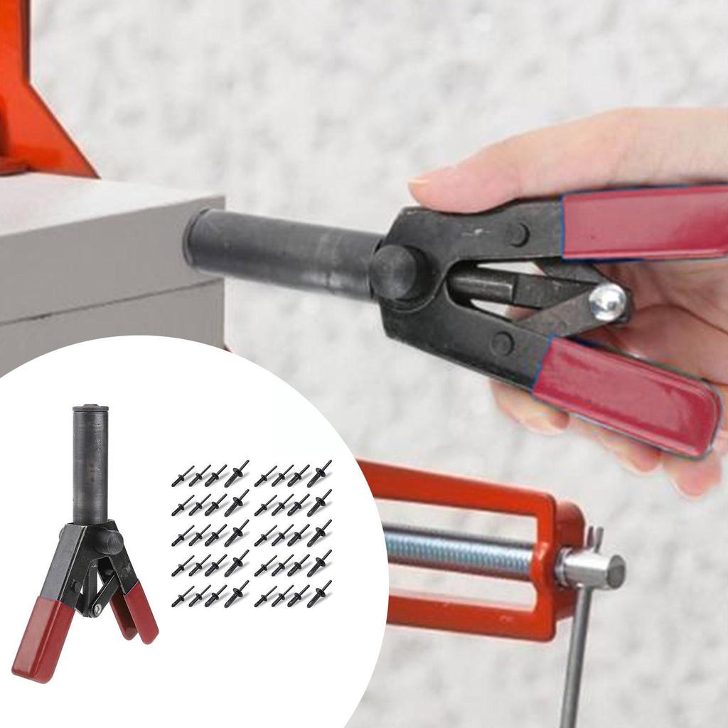 Plastic Rivet Gun Set Multifunctional Poly Rivet Gun Quick Set For Fastening Door Panels & Automotive Trim 40 Pieces POM Rivets