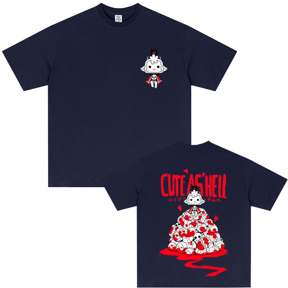 Game Cult of The Lamb Graphic Tshirt Unisex Women Otaku Lover Short Sleeve Tshirts Unisex Casual High Quality Soft Cotton Tshirt