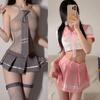 Женская школьная форма сексуальная ролевая секс-нижнее белье наряд студентки сексуальный костюм женский мини-юбка комплект сексуальная одежда милые носки