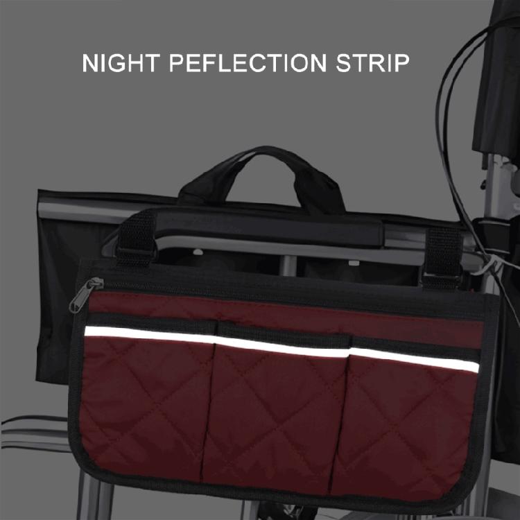 Сумка для переноски инвалидной коляски Карманчики на подлокотнике Боковая сумка для хранения на подлокотнике скутера-коляски для ходунков или роллаторов