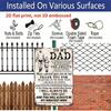 2D Flat, 1pc "To My Dad - My Greatest Hero" Aluminium Metal Wall Decor Sign - 8"x12" Vintage Father & Daughter Wall Art, Perfect Father's Day Gift