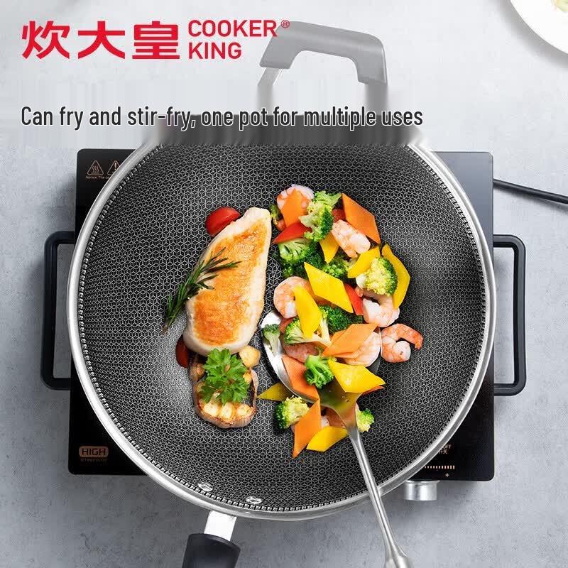 COOKER KING Сотовый вок из нержавеющей стали 316 с антипригарным покрытием