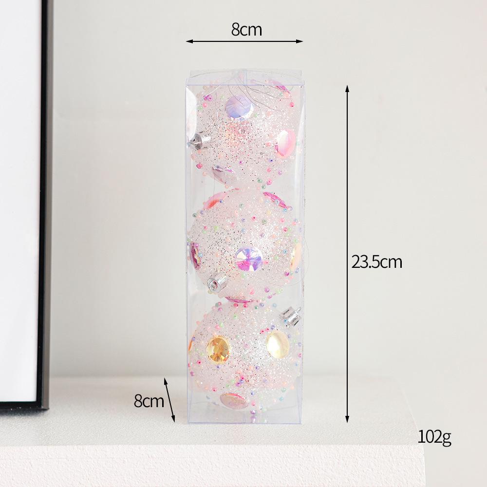 Набор елочных украшений: Девять расписных макаронс конфетных цветов, неправильной формы